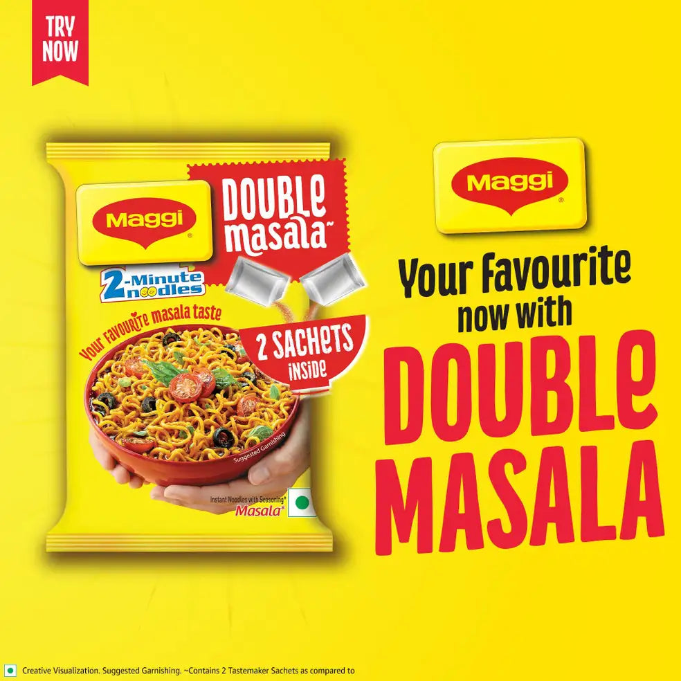 Maggi double masala noodles instant vegetarian(95)g