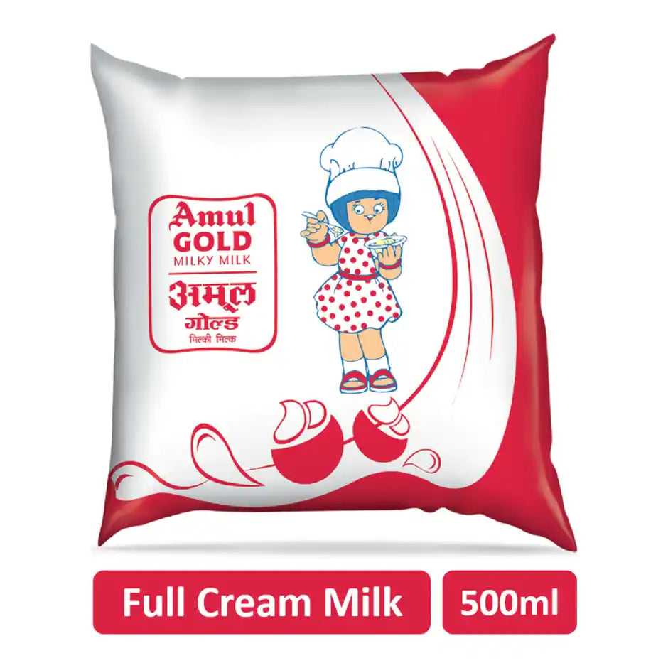 Amul Gold Full Cream Fresh Milk (Pouch)