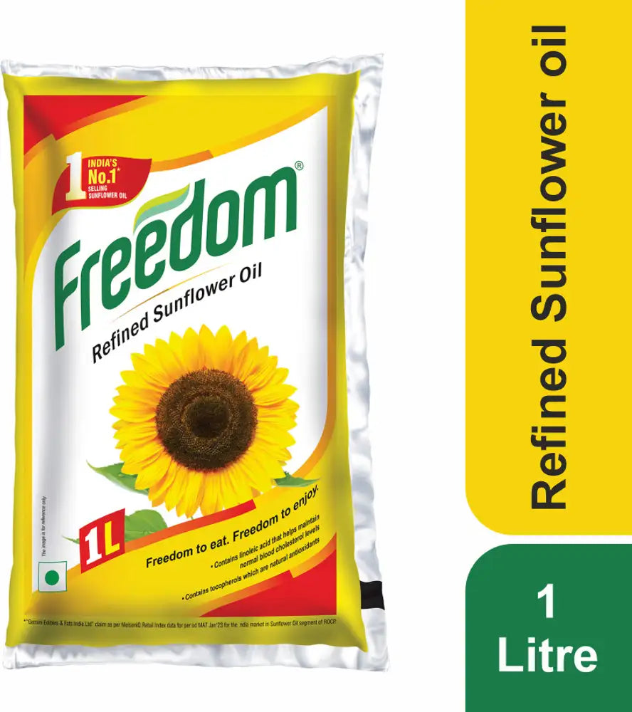 Freedom Refined Sunflower Oil, 1 L Pouch