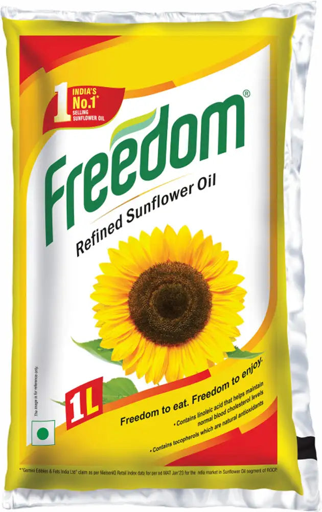 Freedom Refined Sunflower Oil, 1 L Pouch