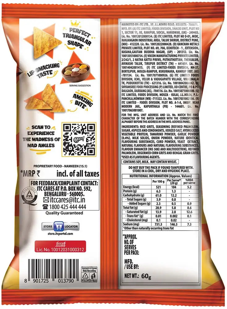 Bingo Mad Angles Masala Madness Crisps