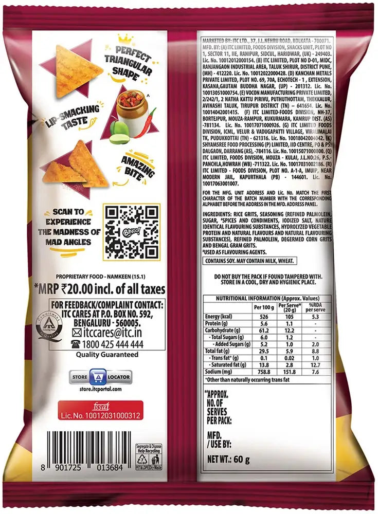 Bingo Mad Angles Achaari Masti Crisps