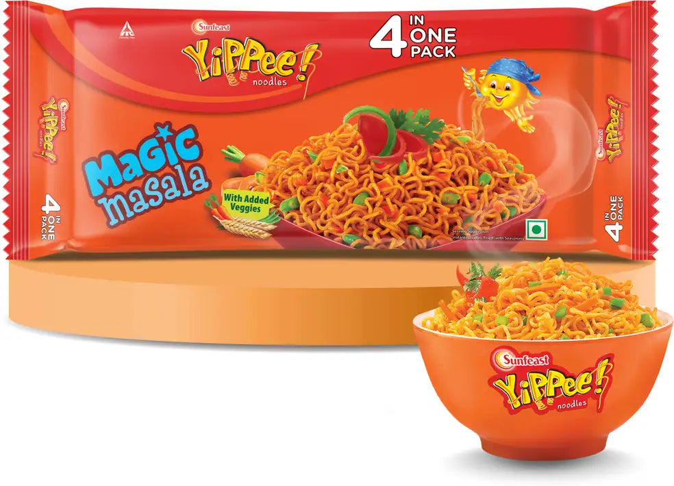 Yippee Magic Masala Instant Noodles with Added Veggies
