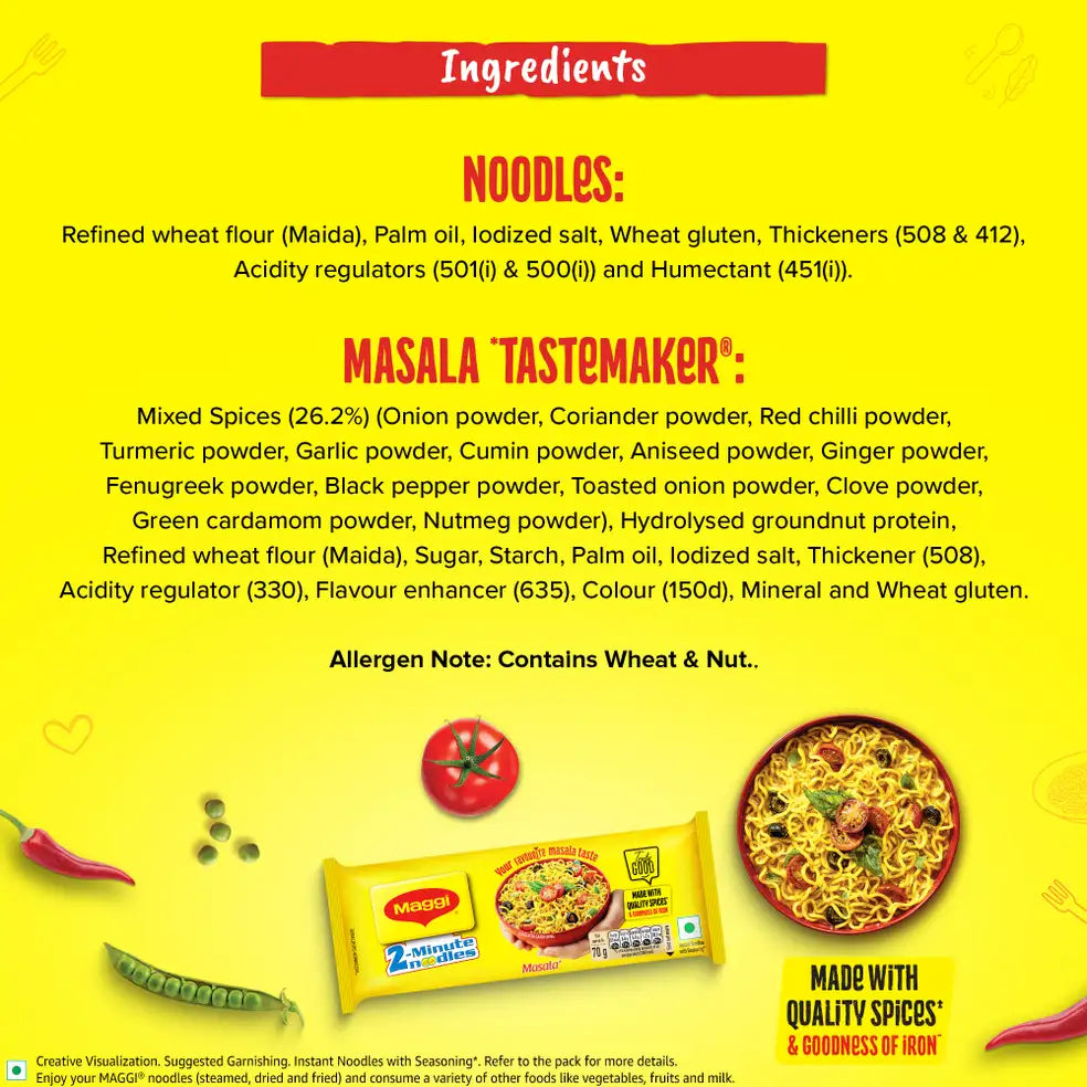Maggi Masala - 2 Minutes Instant Noodles Made With Quality Spices